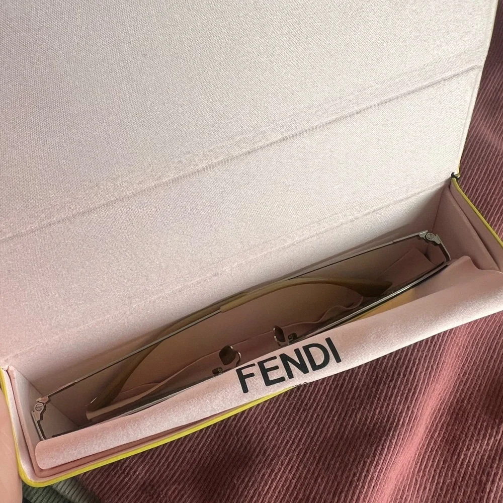 Fendi Women's Yellow Sunglasses - Picture 2 of 5